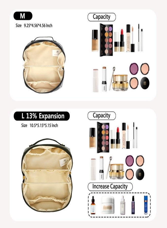 NGIL Travel Toiletry Bag, Makeup Bag, Cosmetic Bag, Portable Travel Makeup Bag, Large Capacity Cosmetic Organizer for Women, FREE COMPACT MIRROR INCLUDED (Black, Large) - Image 5
